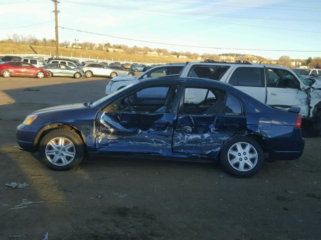 2HGES25853H585962 - 2003 HONDA CIVIC EX BLUE photo 9