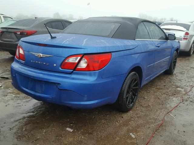 1C3LC45K38N140343 - 2008 CHRYSLER SEBRING BLUE photo 4