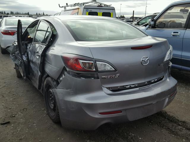 JM1BL1TG1D1783098 - 2013 MAZDA 3 I GRAY photo 3