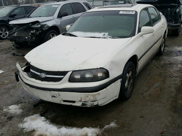 2G1WF52E929289380 - 2002 CHEVROLET IMPALA WHITE photo 2