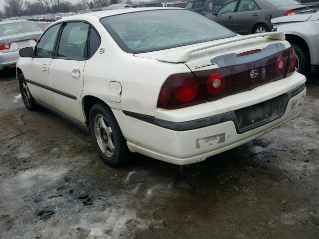 2G1WF52E929289380 - 2002 CHEVROLET IMPALA WHITE photo 3