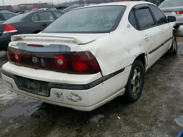 2G1WF52E929289380 - 2002 CHEVROLET IMPALA WHITE photo 4