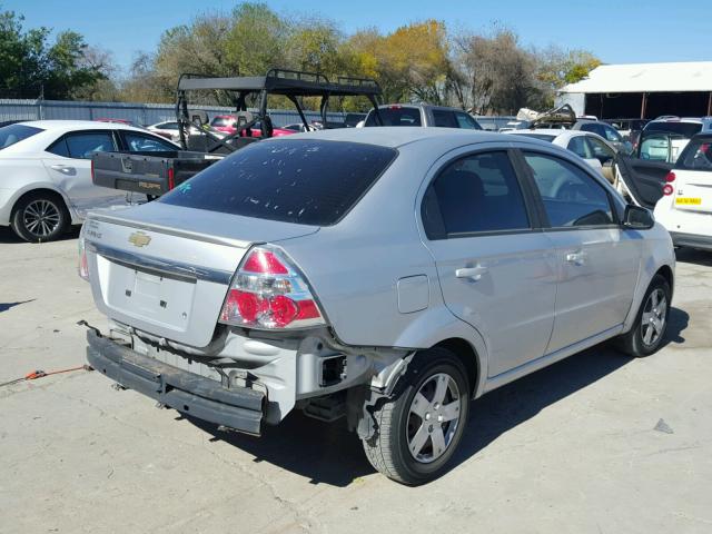 KL1TD5DE4AB043922 - 2010 CHEVROLET AVEO LS SILVER photo 4