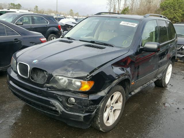 5UXFA53592LP45258 - 2002 BMW X5 3.0I BLACK photo 2