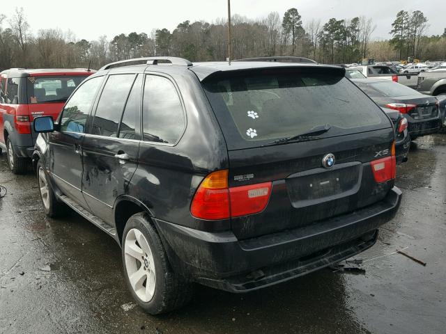 5UXFA53592LP45258 - 2002 BMW X5 3.0I BLACK photo 3