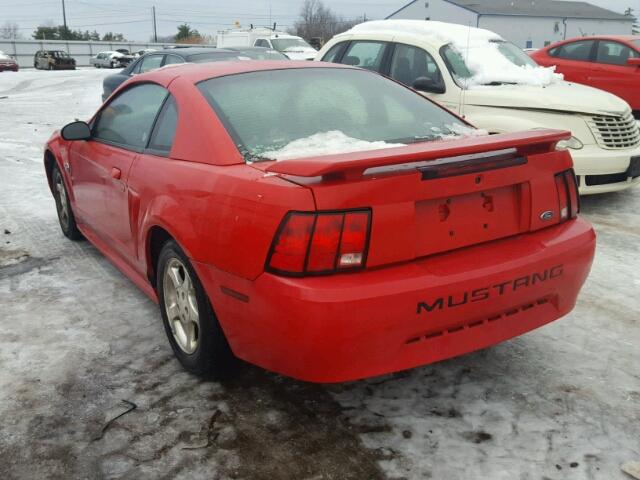 1FAFP40424F122576 - 2004 FORD MUSTANG RED photo 3
