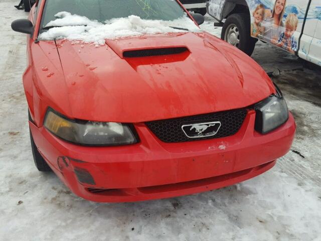 1FAFP40424F122576 - 2004 FORD MUSTANG RED photo 9