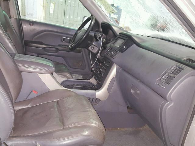 2HKYF18725H572139 - 2005 HONDA PILOT EXL SILVER photo 5