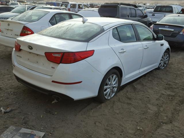 5XXGM4A77EG326518 - 2014 KIA OPTIMA LX WHITE photo 4