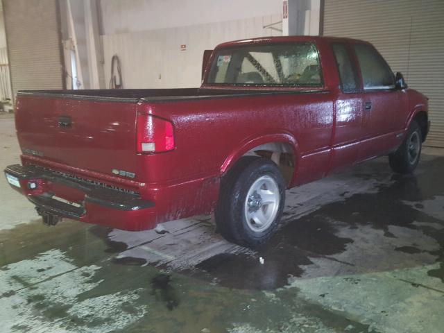 1GCCS19X5VK151618 - 1997 CHEVROLET S TRUCK S1 RED photo 4