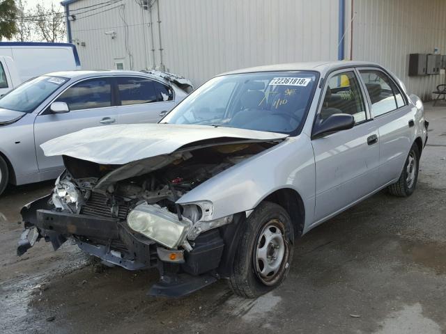 1NXBR12E71Z462753 - 2001 TOYOTA COROLLA CE SILVER photo 2