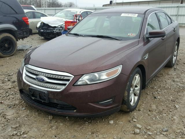 1FAHP2EW8AG149794 - 2010 FORD TAURUS SEL MAROON photo 2