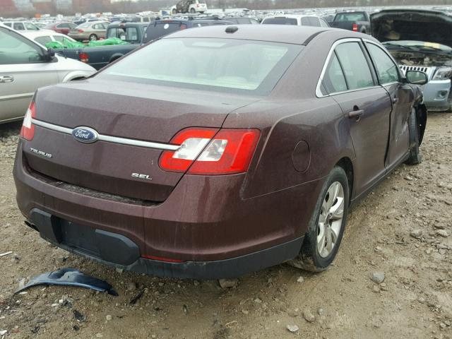 1FAHP2EW8AG149794 - 2010 FORD TAURUS SEL MAROON photo 4