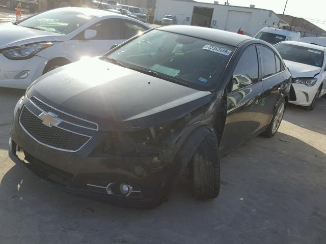 1G1PG5SB9D7192563 - 2013 CHEVROLET CRUZE LTZ BLACK photo 2