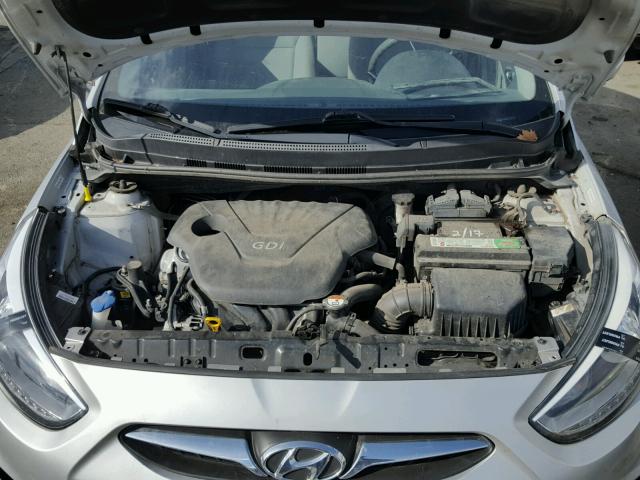 KMHCU4AE7EU610671 - 2014 HYUNDAI ACCENT GLS SILVER photo 7