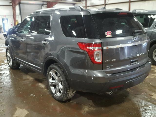 1FM5K8F86FGB37791 - 2015 FORD EXPLORER L GRAY photo 3