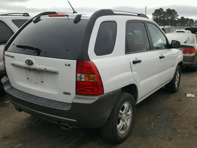 KNDJE723787483401 - 2008 KIA SPORTAGE E WHITE photo 4