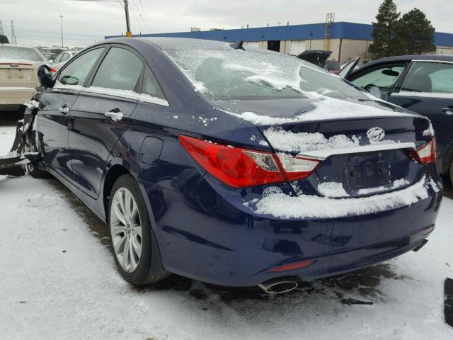 5NPEC4AB4CH428276 - 2012 HYUNDAI SONATA SE BLUE photo 3