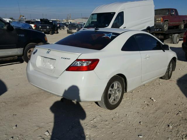 2HGFG126X7H565974 - 2007 HONDA CIVIC LX WHITE photo 4