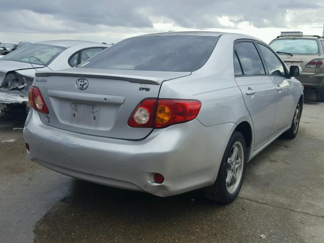 1NXBU40E19Z038872 - 2009 TOYOTA COROLLA BA SILVER photo 4