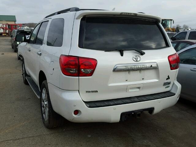 5TDDW5G17AS028923 - 2010 TOYOTA SEQUOIA PL WHITE photo 3