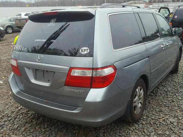 5FNRL38795B118011 - 2005 HONDA ODYSSEY EX GRAY photo 4