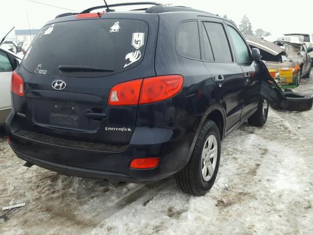 5NMSG13D09H237805 - 2009 HYUNDAI SANTA FE G BLUE photo 4