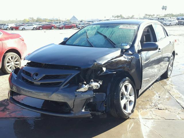 2T1BU4EE6BC618439 - 2011 TOYOTA COROLLA BA CHARCOAL photo 2