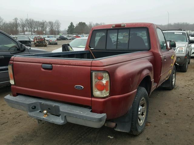 1FTYR10V5XUB35021 - 1999 FORD RANGER MAROON photo 4