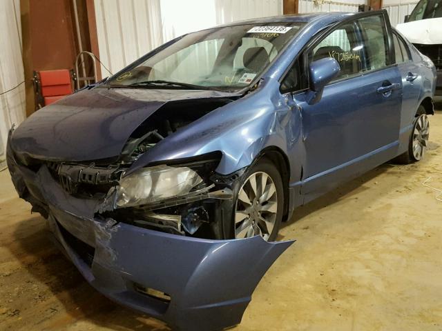 2HGFA16859H505388 - 2009 HONDA CIVIC EX ლურჯი ფოტო 2