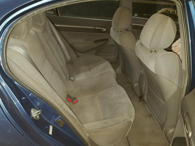 2HGFA16859H505388 - 2009 HONDA CIVIC EX ლურჯი ფოტო 6