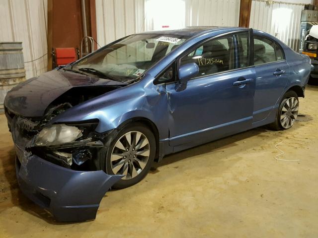 2HGFA16859H505388 - 2009 HONDA CIVIC EX BLUE photo 9