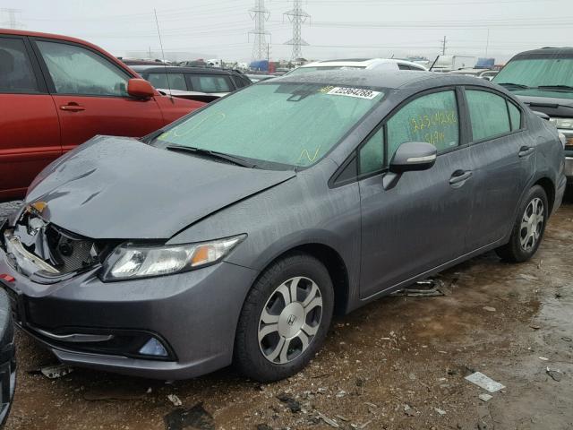 19XFB4F26DE000389 - 2013 HONDA CIVIC HYBR GRAY photo 2