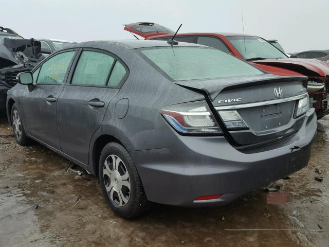 19XFB4F26DE000389 - 2013 HONDA CIVIC HYBR GRAY photo 3