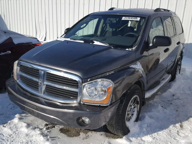 1D4HB48N74F104477 - 2004 DODGE DURANGO SL GRAY photo 2