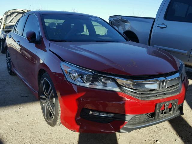 1HGCR2F56GA027128 - 2016 HONDA ACCORD SPO RED photo 1