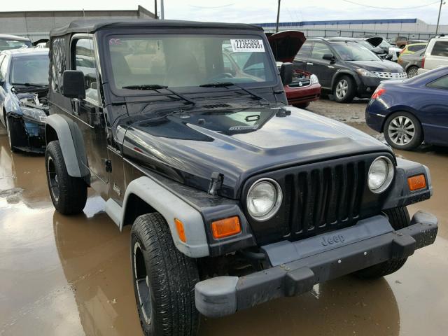 1J4FA39S22P744166 - 2002 JEEP WRANGLER / BLACK photo 1