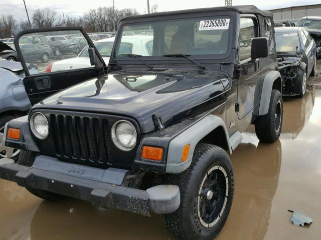 1J4FA39S22P744166 - 2002 JEEP WRANGLER / BLACK photo 2