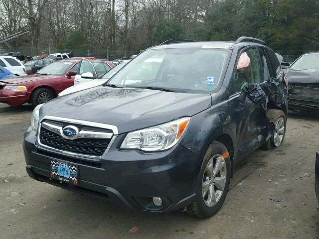 JF2SJAHC4EH457169 - 2014 SUBARU FORESTER 2 GRAY photo 2