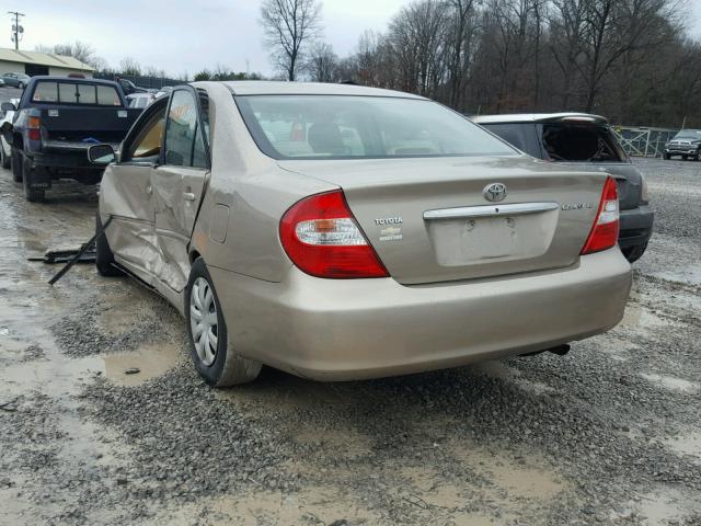 4T1BE32KX3U173320 - 2003 TOYOTA CAMRY LE BEIGE photo 3