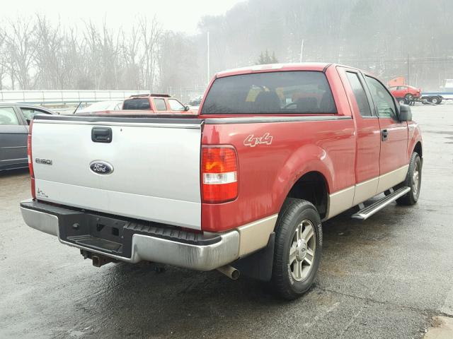 1FTPX14V57FB35262 - 2007 FORD F150 BURGUNDY photo 4