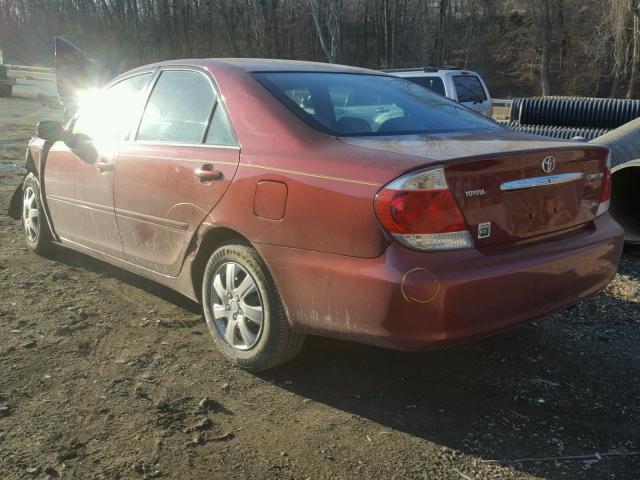 4T1BE32K75U085683 - 2005 TOYOTA CAMRY LE BURGUNDY photo 3