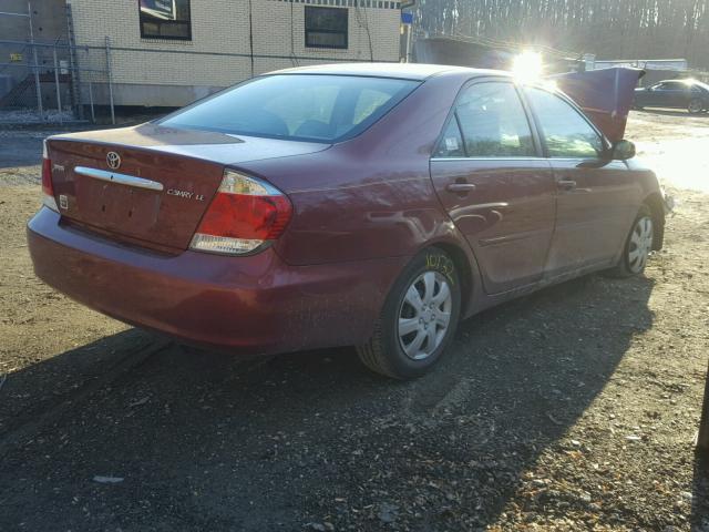 4T1BE32K75U085683 - 2005 TOYOTA CAMRY LE BURGUNDY photo 4