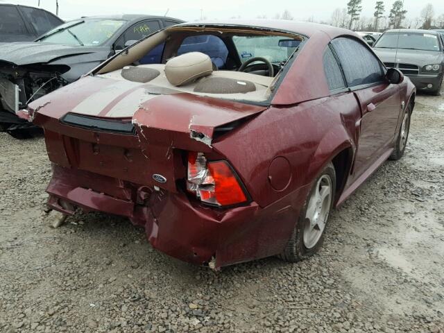 1FAFP40484F104440 - 2004 FORD MUSTANG RED photo 4