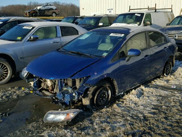 19XFB2F55EE230005 - 2014 HONDA CIVIC LX BLUE photo 2