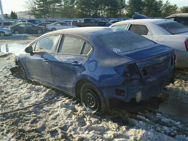 19XFB2F55EE230005 - 2014 HONDA CIVIC LX BLUE photo 3