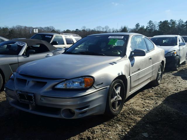 1G2NW12E5YM810123 - 2000 PONTIAC GRAND AM G SILVER photo 2