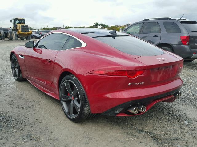 SAJWJ6DL6HMK43607 - 2017 JAGUAR F-TYPE R RED photo 3