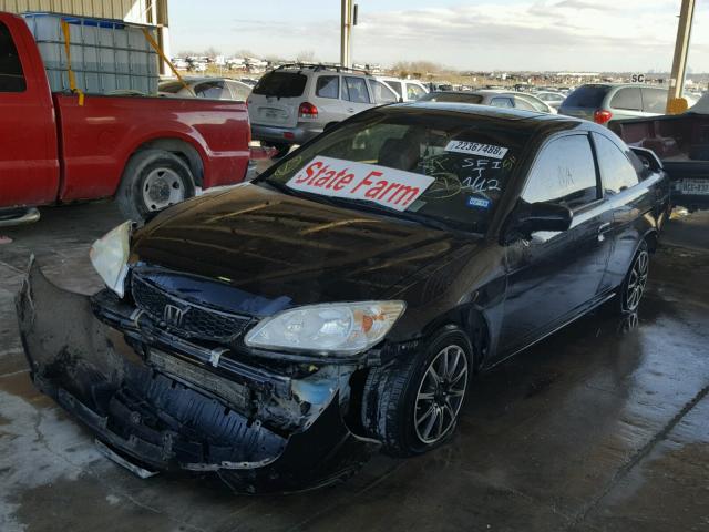 1HGEM22975L009822 - 2005 HONDA CIVIC EX შავი ფოტო 2