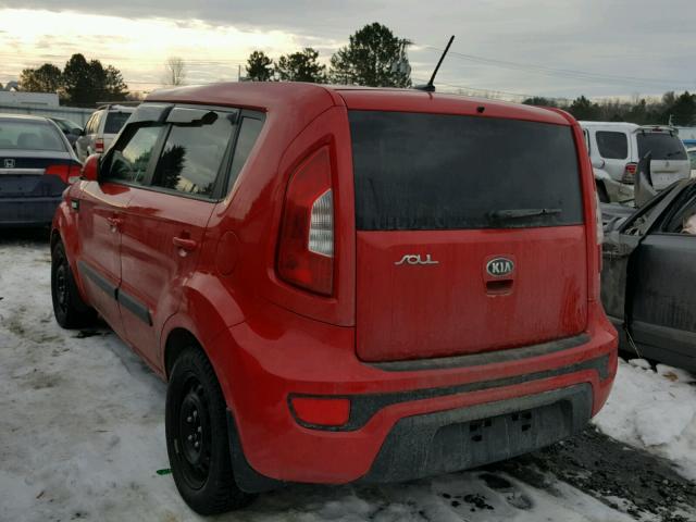 KNDJT2A59D7492154 - 2013 KIA SOUL RED photo 3